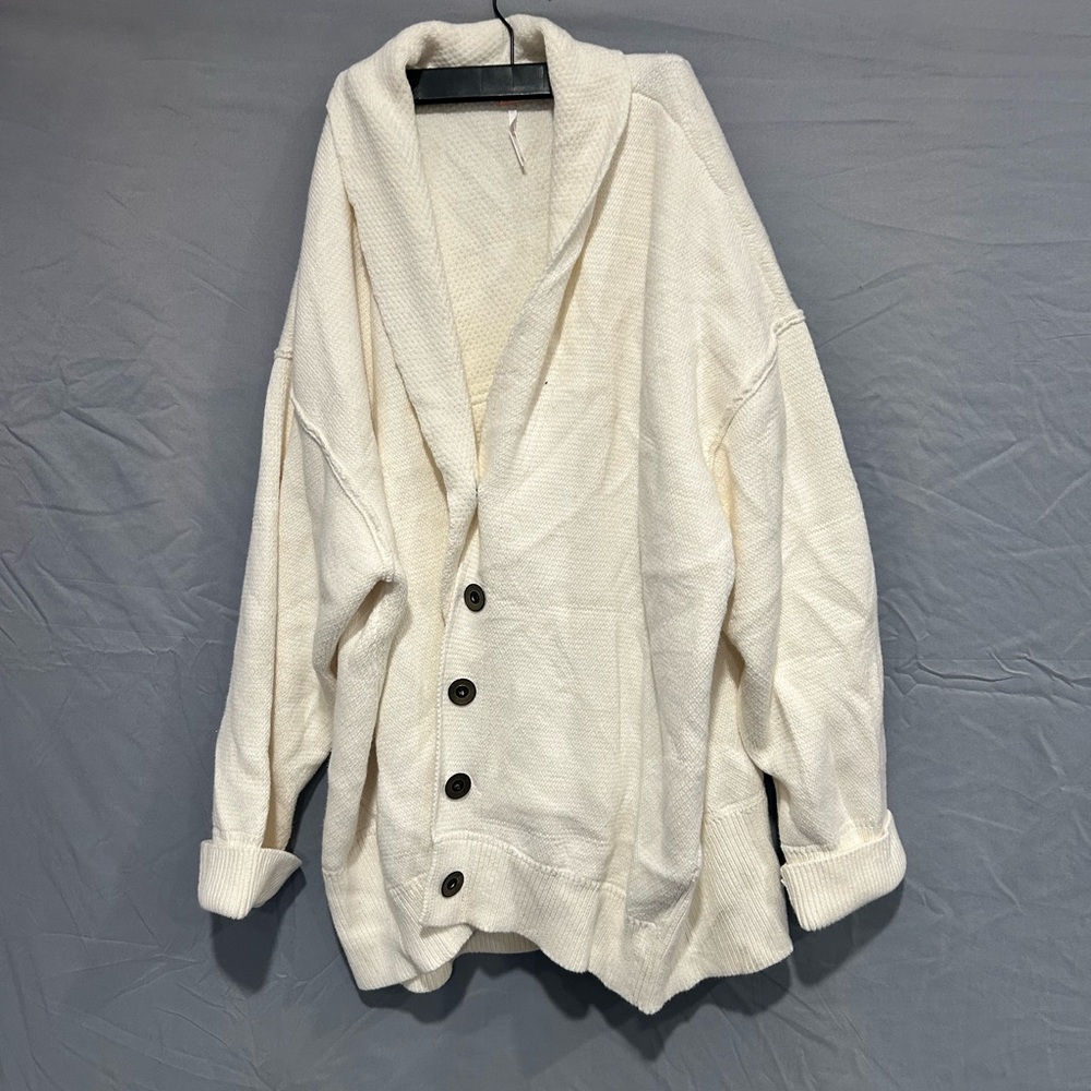 Free People Ivory Knit Cardigan